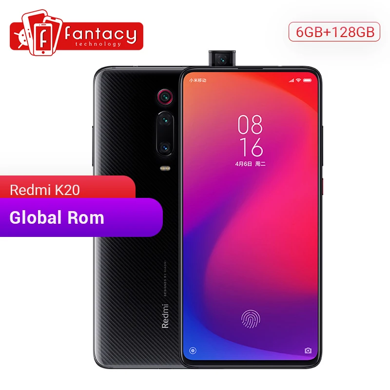 Цена Оригинальный Xiaomi Redmi K20 6GB 128GB Snapdragon 730 Octa Core 6,39 AMOLED дисплей 48MP камеры 4000mAh