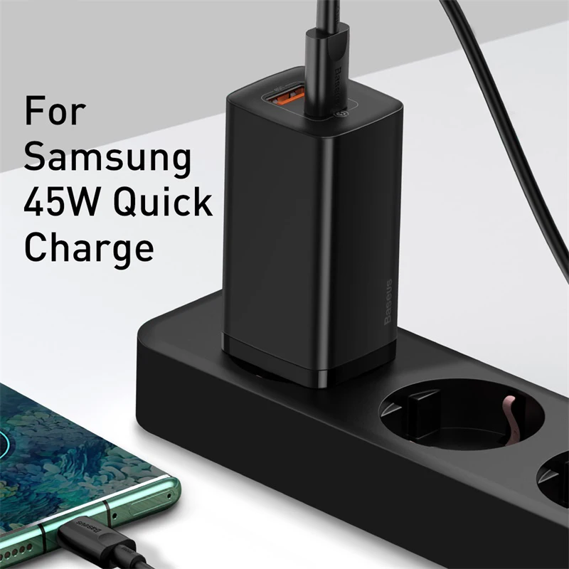 Baseus 65W GaN Charger Dual USB Port Charger Quick