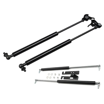 

1 Pair Front Bonnet Gas Struts Shock Hood Lift Support & 1 Set Black Front Engine Hood Lift Support Shock Struts
