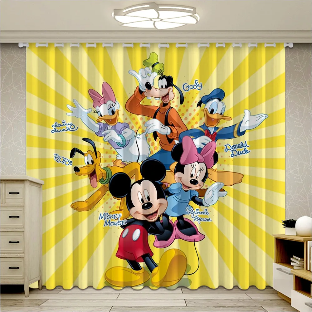 Details about   2021 cartoon living room curtain waterproof curtain polyester decoration 1 set 