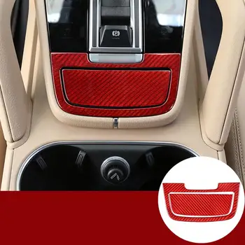 

Car styling For Porsche Cayenne 2018 2019 Real Red Carbon Fiber Material Car ashtray Panel Cover Trim Car Interior Accessories