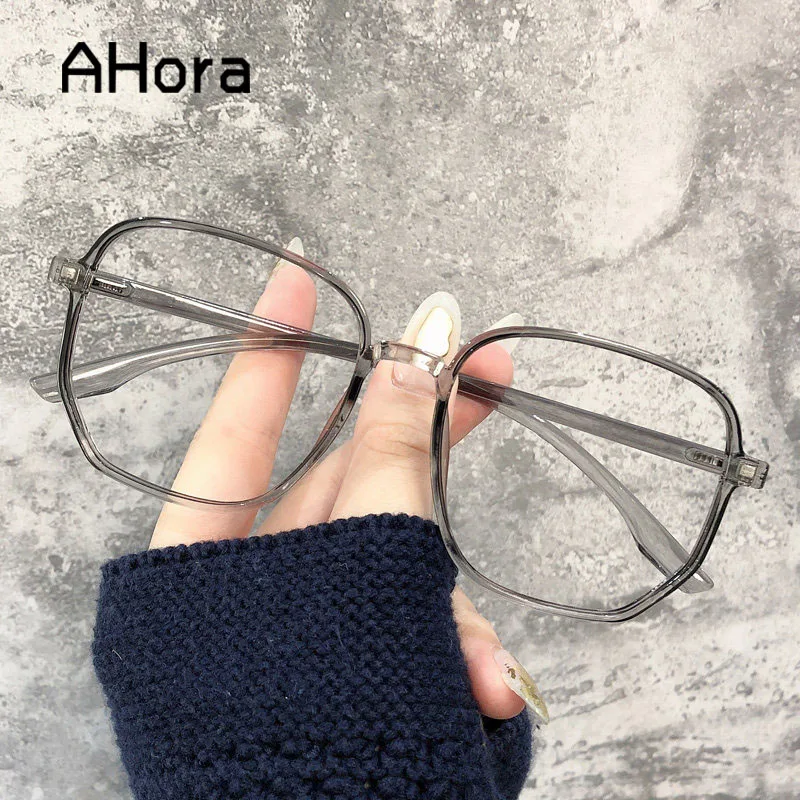 

Ahora 2020 Polygon Anti Blue Light Finished Myopia Glasses Oversized Nearsighted Eyeglasses For Women&Men 0 -1.0-1.5...-4.0