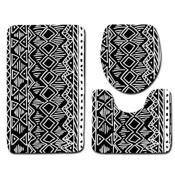 

Toilet Mat 3-Piece Bathroom 3-Piece Carpet Door Mat Rugs Soft Floor Home Anti Slip Liner Foam Durable Cover Shower Carpets Mat