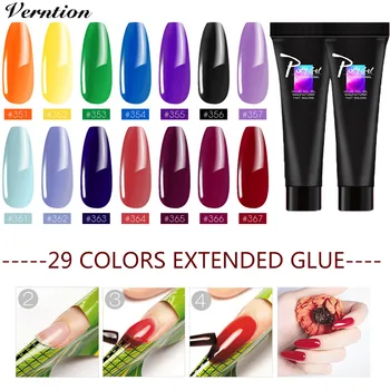 

Verntion Poly Gel Manicure Set Extend Builder Polygel Kits Finger Nail Extension UV LED Acrylic Builder Gel Lamp Crystal Jelly