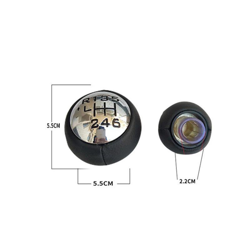 PU Leather Gear Shift Knob Head Handball 5 6 Speed For Peugeot 307 308 3008 407 5008 807 Citroen C3 C4 C4 Picasso C8