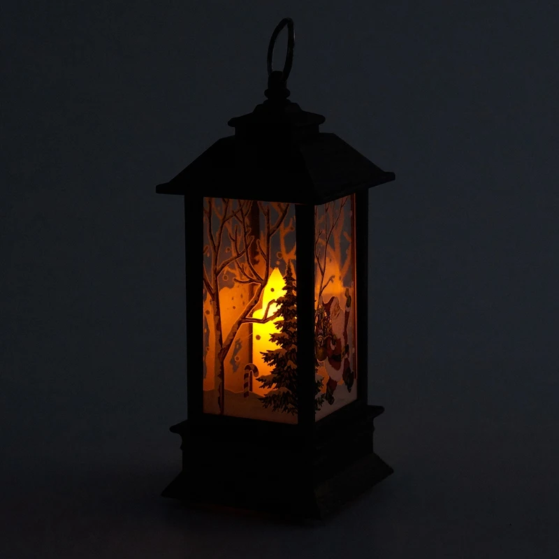 Christmas LED Glow Flame Candlestick Wind Light Decorative Ornaments
