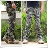 Men's Cargo Pants Outdoors Style Tactical Pants Male Camo Jogger Plus Size Cotton Many Pocket Men Camouflage Black Trousers 5