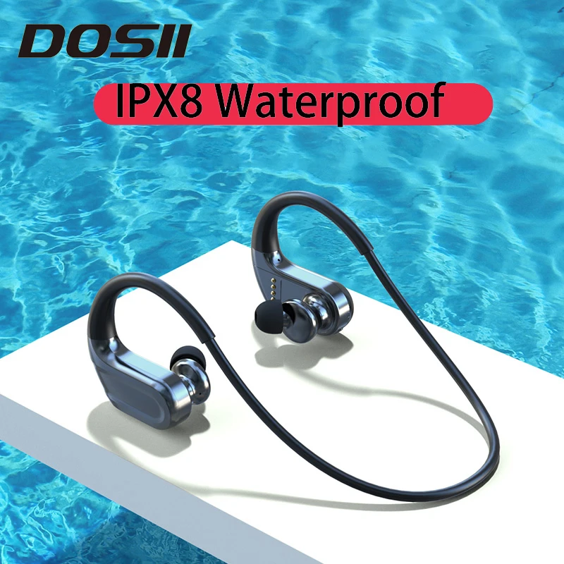DOSII горячая Распродажа X12 наушники для плавания IPX8 водонепроницаемые 5 0 Bluetooth