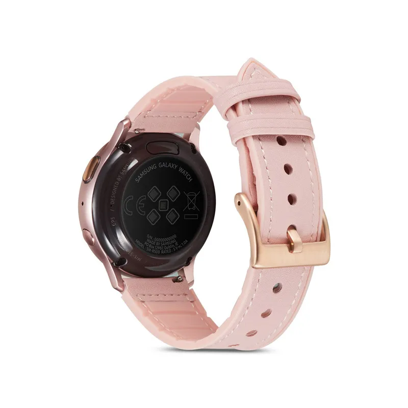 30 шт. для samsung Galaxy Watch Active 42 мм/46 мм gear s2 S3 Amazfit GTS спортивный ремешок из натуральной кожи браслет ремень ремешок для часов