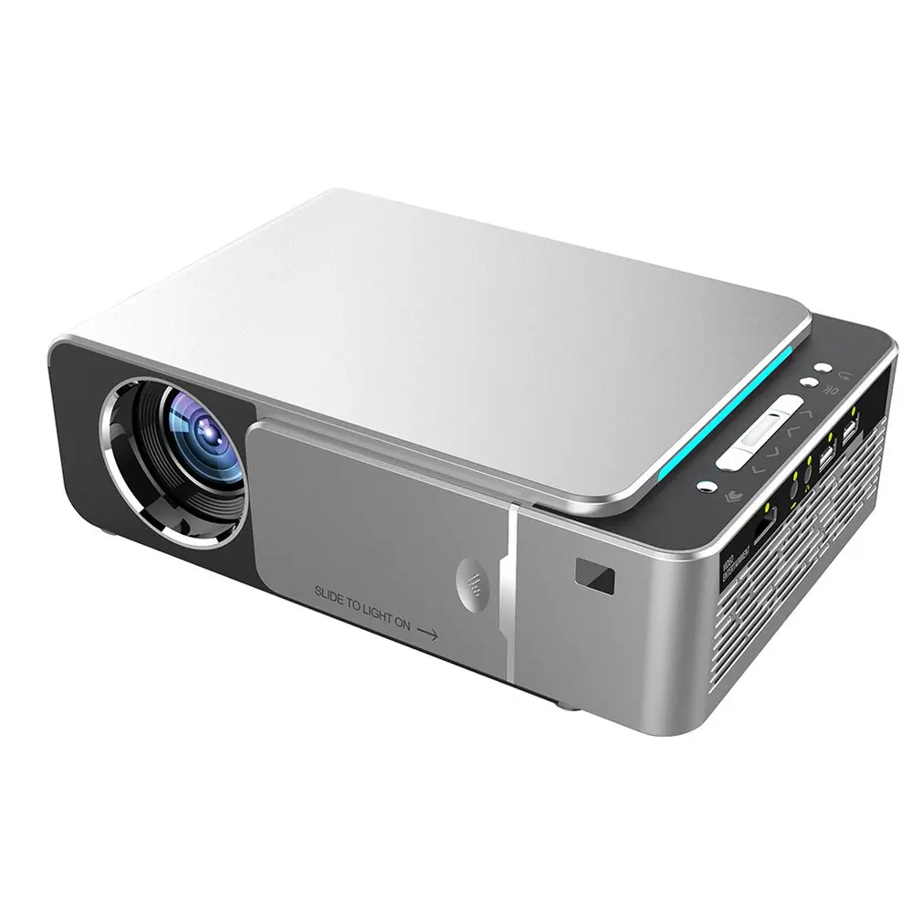 Sync Screen EU white T6 проектор Android 9,0 wifi опционально 3500 люмен 1080p HD Портативный светодиодный проектор HDMI Поддержка 4K домашний кинотеатр Beamer - Цвет: Sync Screen EU white
