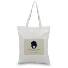 Мультяшная женская сумка Холст сумка текст DIY печать индивидуальный логотип для печати ежедневного использования Складная хозяйственная сумка Reusabl