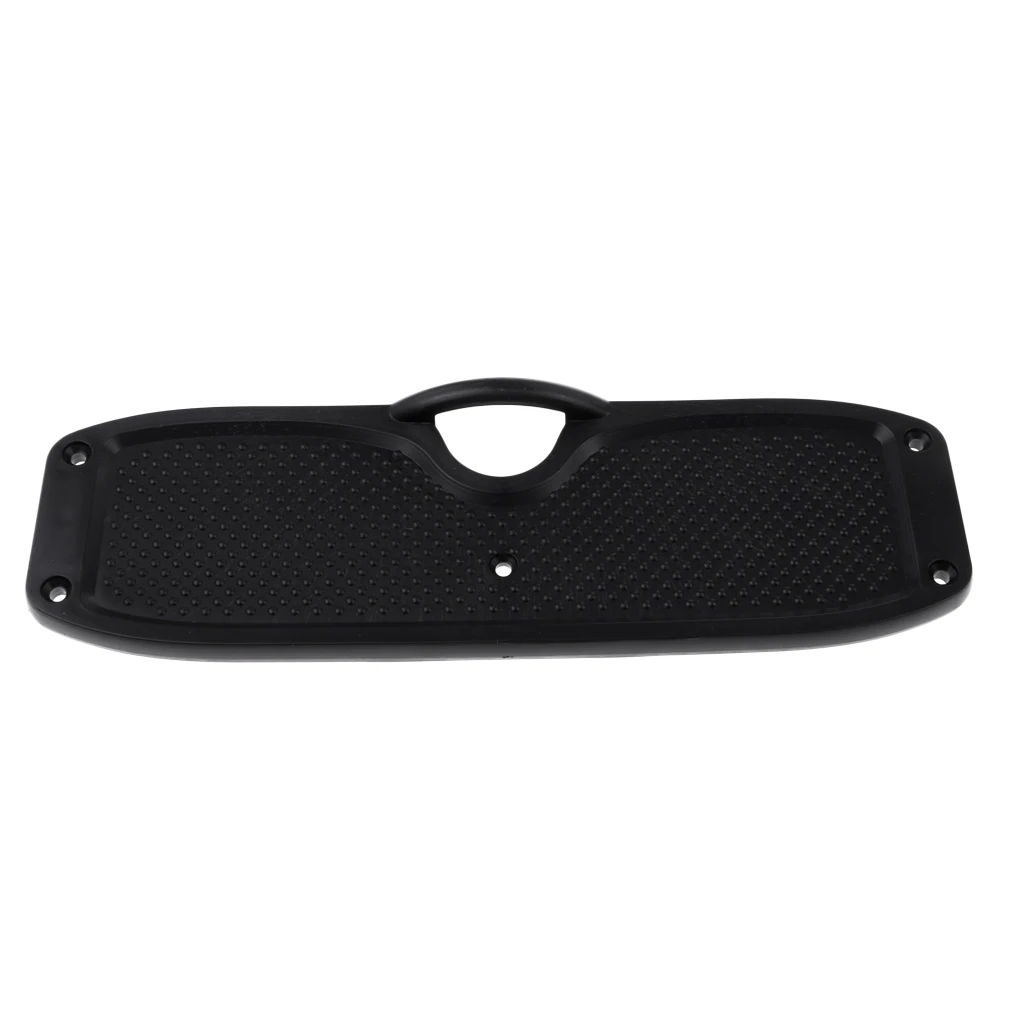 Black Aluminum Transom Plate for Inflatable Boat Rubber Dingy Yacht Fishing