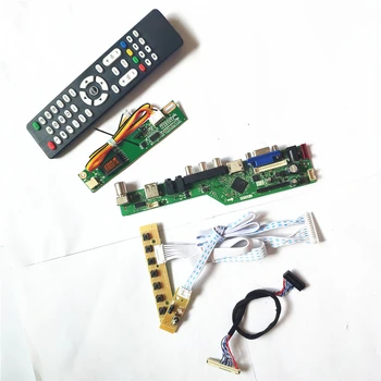 

For LP141WX3-TLA1/TLA4 1CCFL 30Pin LVDS LCD display panel Remote+Inverter+keyboard VGA HDMI AV USB RF T.V56 controller board Kit