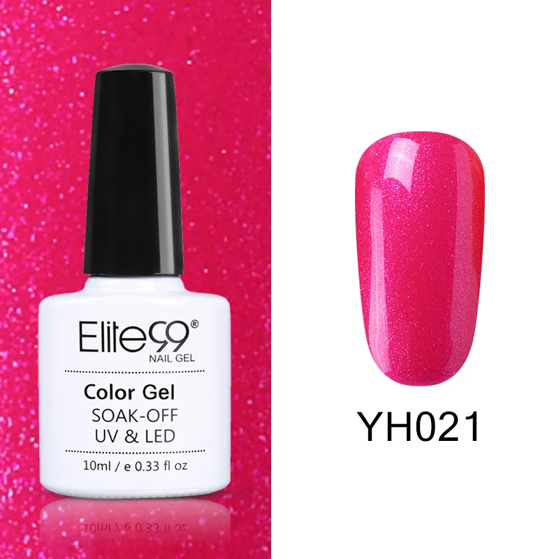 Elite99 Vernis Полупостоянный 10 мл Светодиодный УФ-гель замачиваемый пурпурный цвет светодиодный лак для ногтей нужна лампа отверждения Гель-лак - Цвет: YH021
