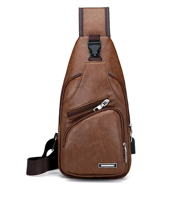 Мужские сумки через плечо, мужская сумка на груди с USB, дизайнерская сумка через плечо, кожаные сумки на плечо, диагональная упаковка, мужская дорожная сумка