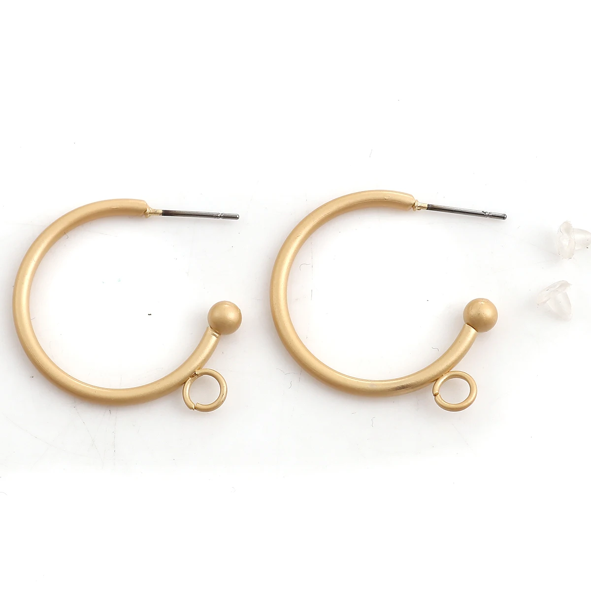 

DoreenBeads Fashion Zinc Based Alloy Hoop Clips Earrings Findings Matt Gold Jewelry DIY, Post/ Wire Size: (18 gauge), 2 PCs