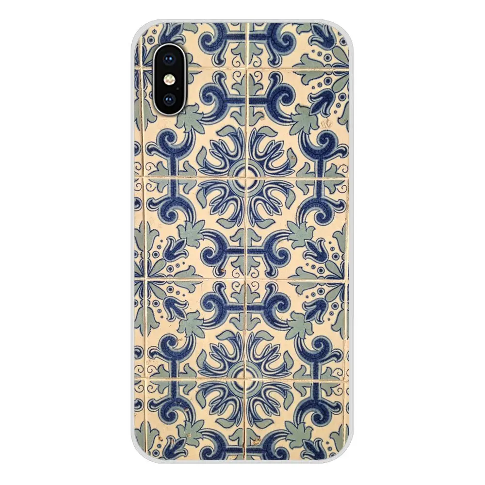 Для samsung Galaxy S3 S4 S5 мини S6 S7 край S8 S9 S10 Lite Plus Note 4 5 8 9 декоративного искусства плитка с марокканским узором из ТПУ с прозрачными крышками