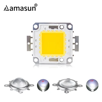 

30-32V 100W 50W 30W 20W COB LED Chip LED Source Diode Bead with 60 120 Degree Glass Lens Reflector Collimator Fixed Bracket