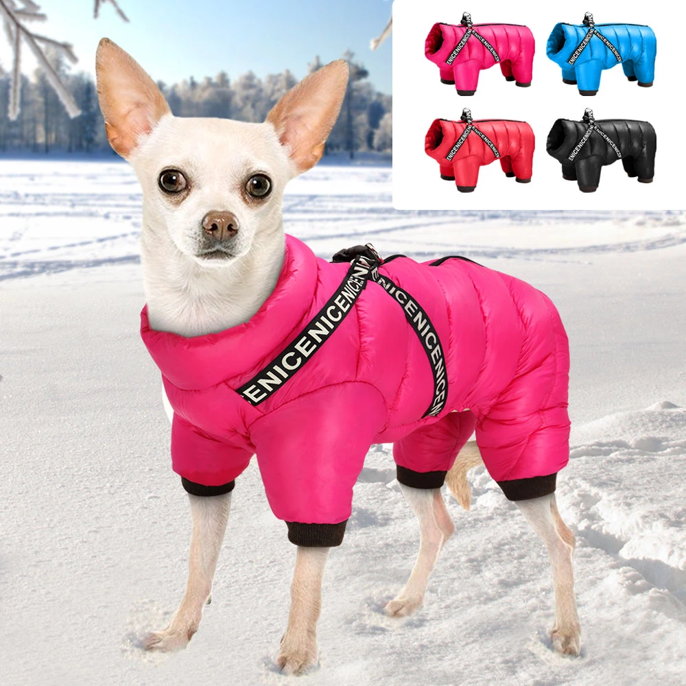 Abrigo perro grande y cálido con arnés, ropa impermeable para perros pequeños, Mono para mascotas, sudaderas de Bulldog Francés|Abrigos y chaquetas para perro| - AliExpress