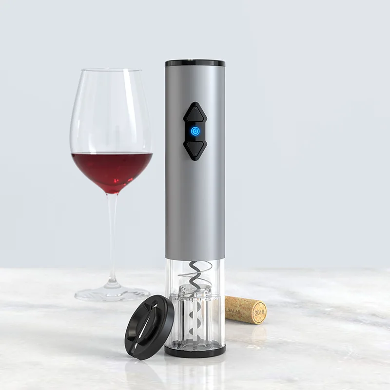 Home Classic Stainless Steel Automatic Electric AA Battery Kitchen Accessories Corkscrew for Red Wine Can Opener