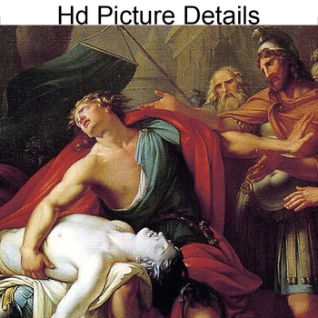 Achilles Lamenting the Death of Patroclus by Gavin Hamilton Printed on Canvas 6