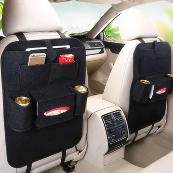 

Car Back Seat Rear Trunk Elastic Felt Storage Bag Multifunction Hanging Organizer Auto Travel Holder Anti Kick Car Accessories