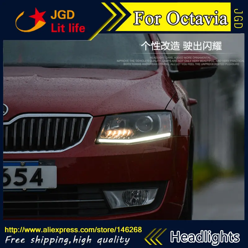 Автомобильный Стайлинг светодиодный HID Rio Skoda Octavia чехол для фары 2015 Биксеноновые