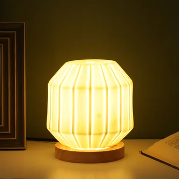

Nordic Ceramic Creative Living Room Home Cabinet Lamp Night Light Adjustable Brightness LED Lamp Table Lamp Bedroom Bedside Lamp