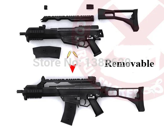 3D бумажная модель штурмового пистолета G36c в масштабе 1:1 85 см Пазл сделай сам