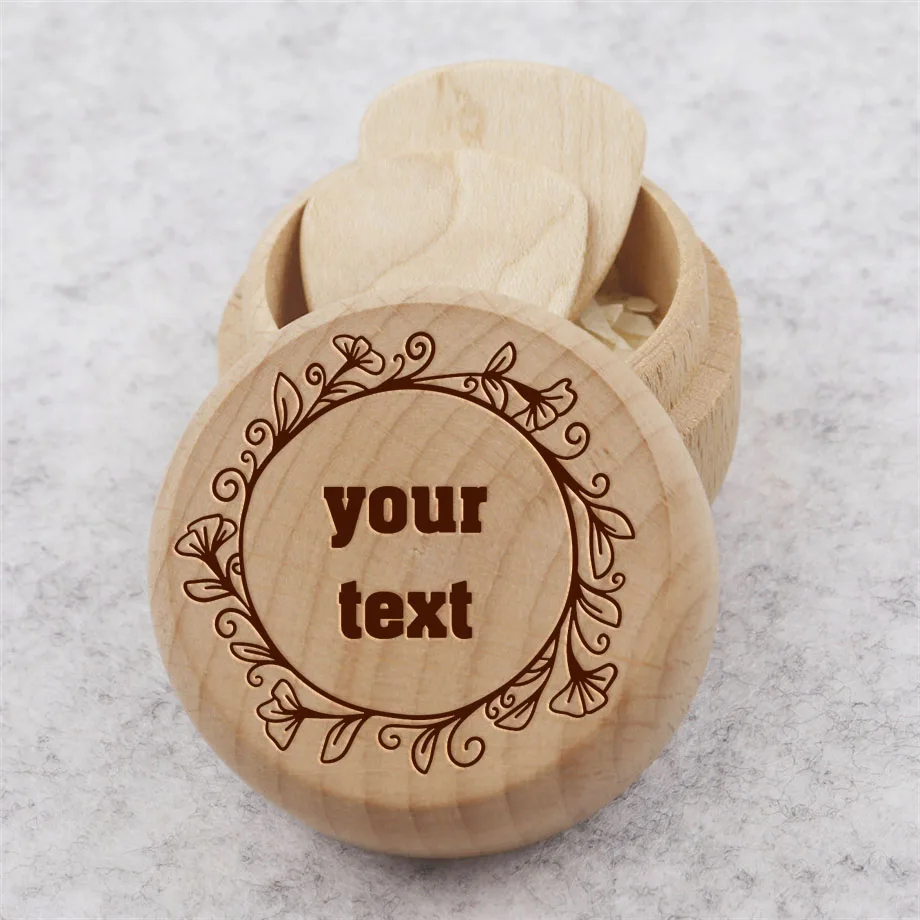 W0027 1pc customized wood guitar picks round box sets engraved plectrum mediator personalized logo gift to husband son daughter | Спорт и