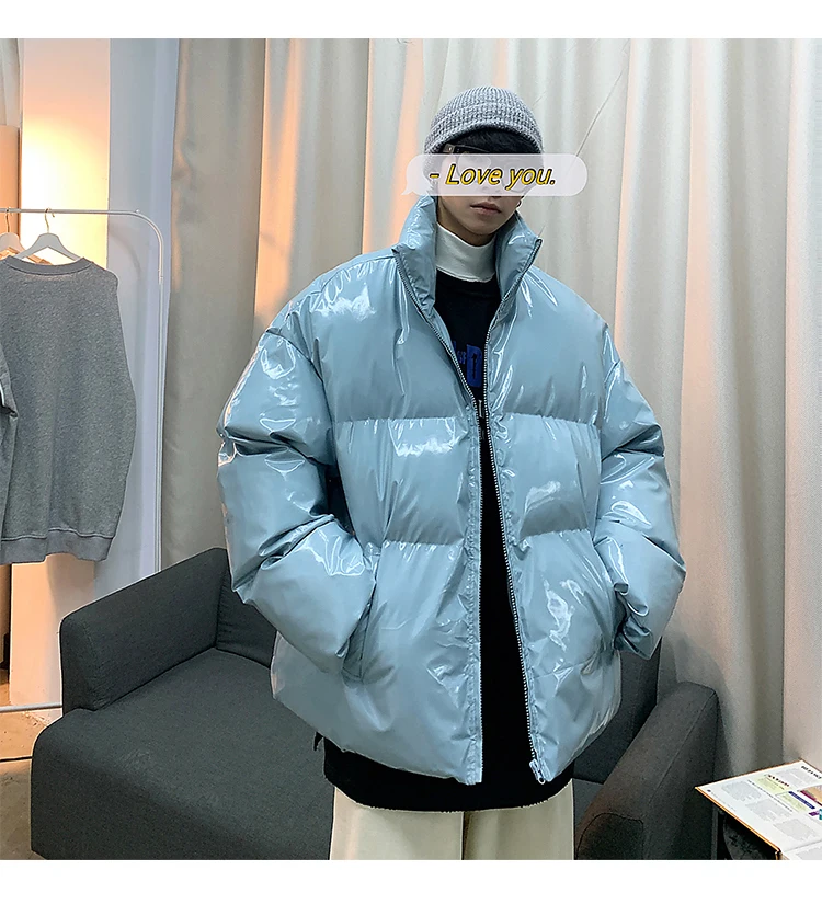 masculino coreano fashions puffer jaqueta