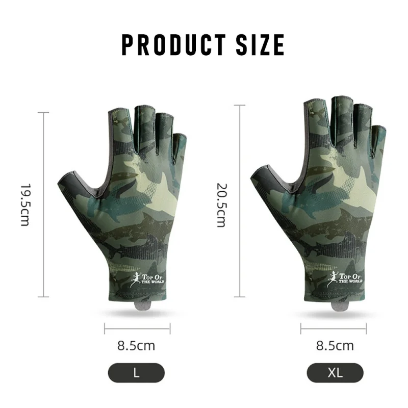 Outdoor SPF50 Fishing Gloves Hands Protection Gloves Ice Silk Breathable Sportswear