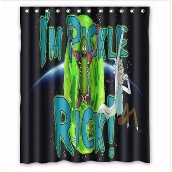

Rick And Morty shower curtain with hooks