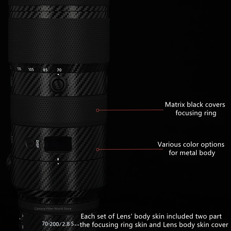 Pele para Nikon Anti-risco Lente Capa Nikkor 70-200mm f - 2.8 vr s Decalque Protetor Revestimento Envoltório Adesivo Filme z 70-200 F2.8s - Image 4