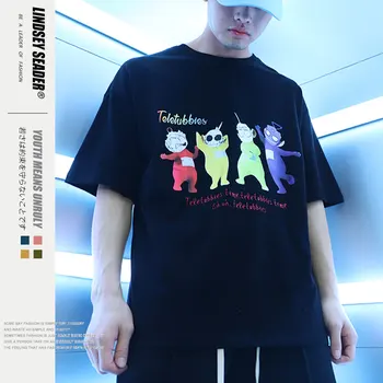 

Lindsey Seader Tele Tubbies Printed Short Sleeve T Shirts 2020 New Spring Summer Casual Cotton Tops Tees Mens Streetwear Tshirts