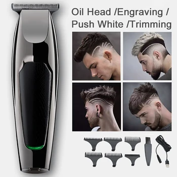 

Professional Hair Trimmer Rechargeable Electric Clipper Men's Cordless Haircut Adjustable Ceramic Blade New