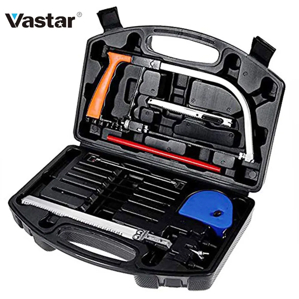 

15 in 1 Portable Hand Saw Set Multifunction Saw DIY Hacksaw with Ergonomic Handle Universal Hacksaw for Glass Tiles Wood Plastic