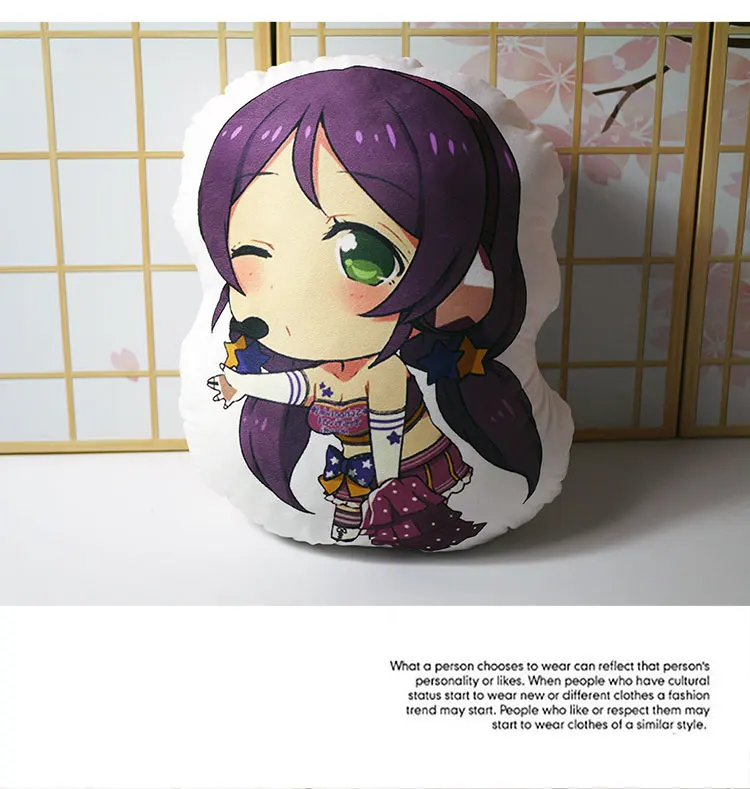 Love Live Подушка игрушка аниме Школьный идол проект Honoka Kotori короткая плюшевая кукла Двусторонняя наволочка 50 см для подарка