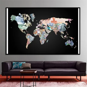 

Wall World Map 150x100cm The World Political Physical Map Foldable No-fading Posters Prints for Home School Education Decor