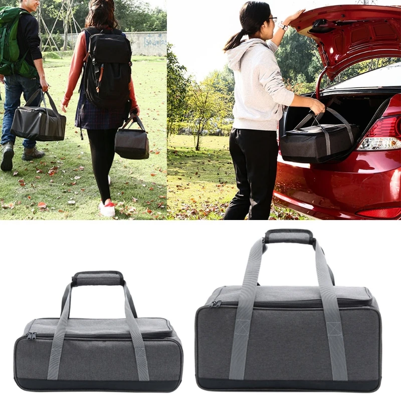 Basket Outdoor Camping Cookware Storage Gas Stove Gas Canister Carry Bag