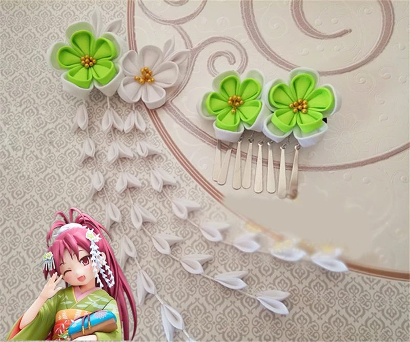 Заколка для волос с аниме Puella Magi Madoka Magica Sakura Kyouko заколка кимоно аксессуары