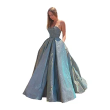 Блестящие милые платья для выпускного вечера без бретелек платье для выпускного вечера со шнуровкой на спине а-силуэта официальное вечернее платье с карманами vestido de festa