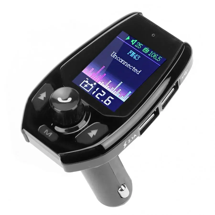 Автомобильный fm-передатчик 1,8 в TFT Автомобильный MP3-плеер FM43 Bluetooth передатчик двойной usb зарядка голосовой модулятор