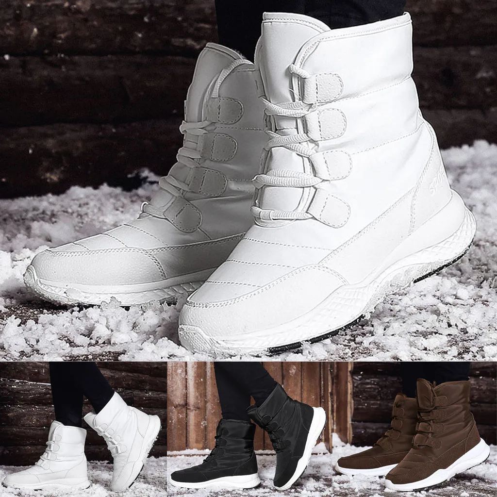 Женские зимние ботинки на плоской подошве; зимние ботинки со шнуровкой размера плюс, на платформе, женская теплая обувь Для женщин женская обувь# y3