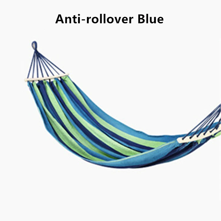 Anti-rollover Blue Гамак портативный дорожный подвесной гамак из холста складная кроватка для кемпинга Кемпинг раскладушки кровать качели ленивый стул Спорт на открытом воздухе аксессуары - Цвет: Anti-rollover Blue