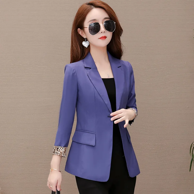 

Suit Tops Women's Short Suit Autumn Clothing 2019 New Style Elegant Slim Fit Short-height Business Suit Jacket