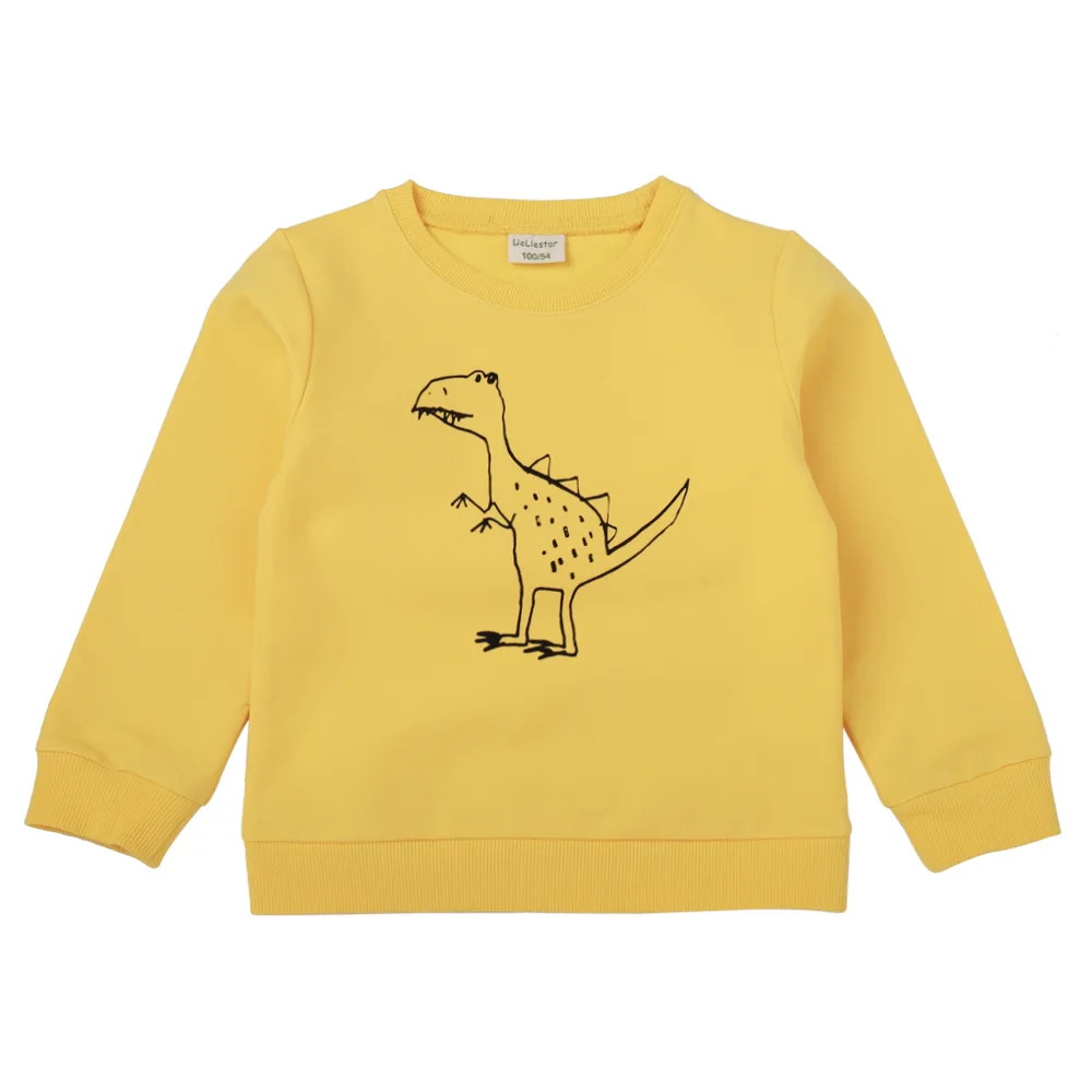 MF9893 yellow 27 Детский свитер с динозавром из мультфильма для мальчиков 2-9 лет, Осенний теплый свитер для детей, детские рубашки с длинными рукавами, одежда для маленьких мальчиков - Цвет: MF9893 yellow