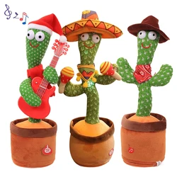 Dança cactus brinquedos falar eletrônico brinquedos de pelúcia torção cantando dançarino para bebês crianças brinquedo música luminescente presente natal