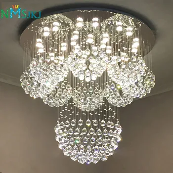 

Big K9 Crystal Chandelier Lights Fixture For Hotel Lobby Modern LED Lamp For Living Room Luster lampara AC110~240V