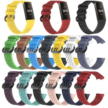 

Band For Garmin Fitbit Charge 3 Strap Pure Color Breathable Buckle Silicone Watchband For Fitbit Charge 3 Watch Band
